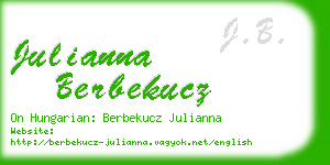 julianna berbekucz business card